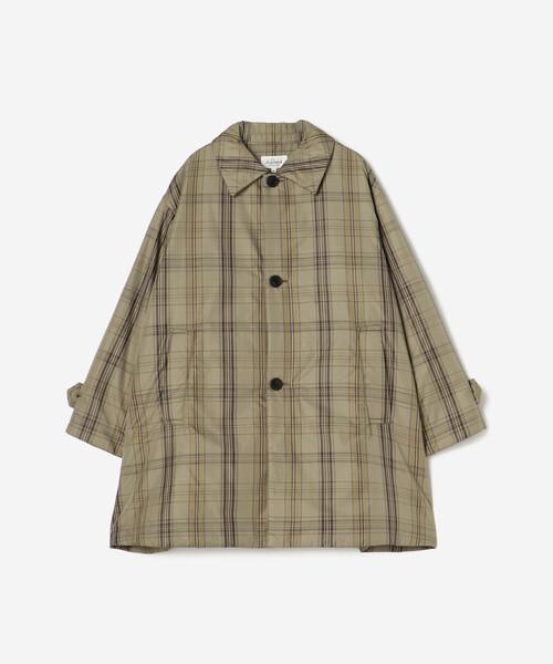 LE GLAZIK | ツイルチェック ショートコート WOMEN（ステンカラー