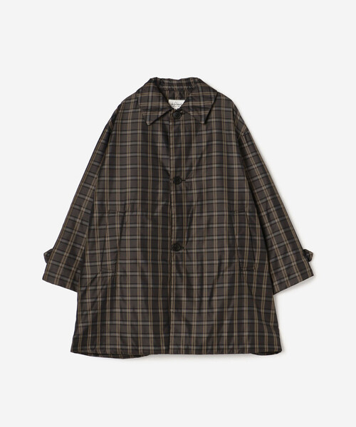 LE GLAZIK（ルグラジック）の「LE GLAZIK | ツイルチェック ショートコート WOMEN（ステンカラーコート・レディース・ベージュ系その他/グレー系その他・36）」の10枚目の写真