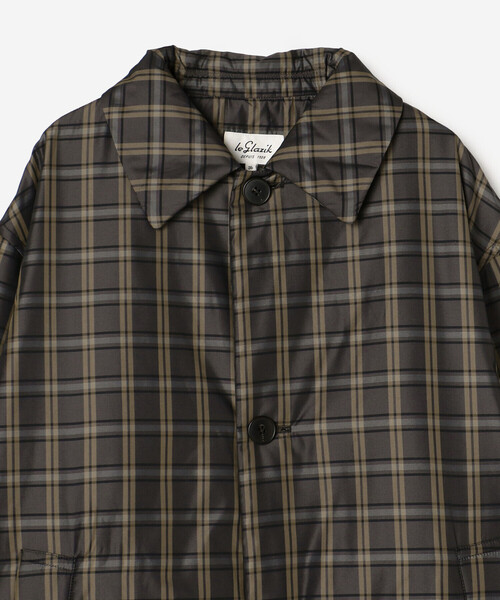 LE GLAZIK（ルグラジック）の「LE GLAZIK | ツイルチェック ショートコート WOMEN（ステンカラーコート・レディース・ベージュ系その他/グレー系その他・36）」の12枚目の写真