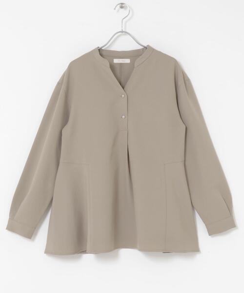 F by ROSSO（エフバイロッソ）の「『UR TECH SMOOTHLUXE』F by ROSSO　サイドペプラムブラウス（シャツ/ブラウス・レディース・チャコールグレー/ブラック/ベージュ・FREE）」の11枚目の写真