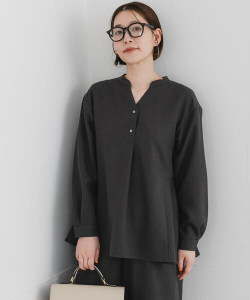 F by ROSSO（エフバイロッソ）の「『UR TECH SMOOTHLUXE』F by ROSSO　サイドペプラムブラウス（シャツ/ブラウス・レディース・チャコールグレー/ブラック/ベージュ・FREE）」の14枚目の写真