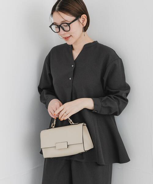 F by ROSSO（エフバイロッソ）の「『UR TECH SMOOTHLUXE』F by ROSSO　サイドペプラムブラウス（シャツ/ブラウス・レディース・チャコールグレー/ブラック/ベージュ・FREE）」の15枚目の写真