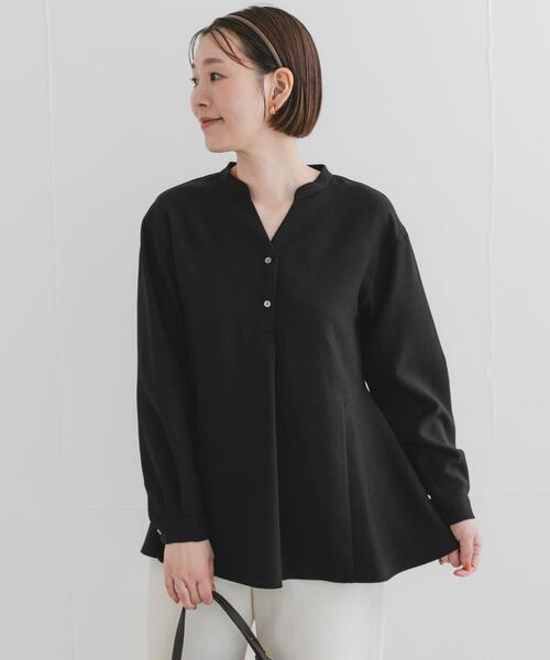 F by ROSSO（エフバイロッソ）の「『UR TECH SMOOTHLUXE』F by ROSSO　サイドペプラムブラウス（シャツ/ブラウス・レディース・チャコールグレー/ブラック/ベージュ・FREE）」の22枚目の写真