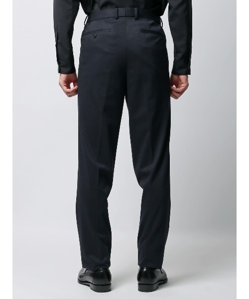 SUIT SQUARE(スーツスクエア)の「タックテーパードパンツ ウォッシャブル ストレッチ ポンチツイル 無地(スラックス・メンズ・カーキ系/ネイビー系/グレー系・3L/LL/L/M/S/SS)」の10枚目の写真