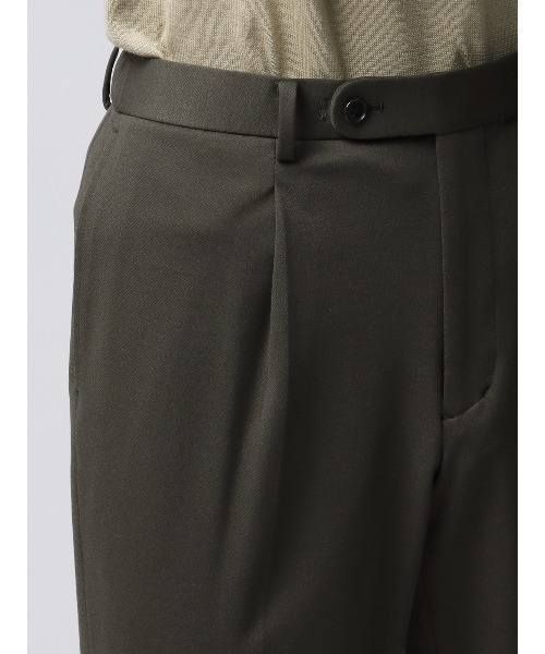 SUIT SQUARE(スーツスクエア)の「タックテーパードパンツ ウォッシャブル ストレッチ ポンチツイル 無地(スラックス・メンズ・カーキ系/ネイビー系/グレー系・3L/LL/L/M/S/SS)」の22枚目の写真