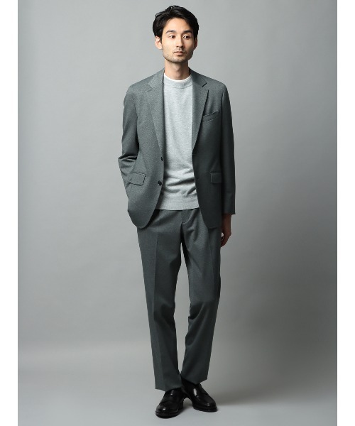 SUIT SQUARE(スーツスクエア)の「タックテーパードパンツ ウォッシャブル ストレッチ ポンチツイル 無地(スラックス・メンズ・カーキ系/ネイビー系/グレー系・3L/LL/L/M/S/SS)」の6枚目の写真