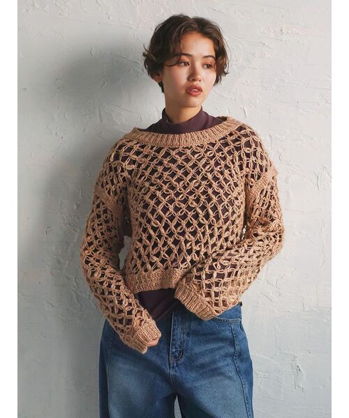 FIKA.(フィーカ)の「Slub yarn knit pullover(ニット/セーター・レディース・アイボリー/ベージュ・MEDIUM)」の2枚目の写真