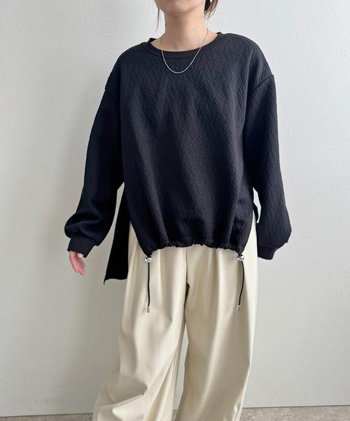LHELBIE(レルビエ)の「ジャガードドッキングトップス(その他トップス・レディース・オフホワイト/ブラック・M)」の16枚目の写真