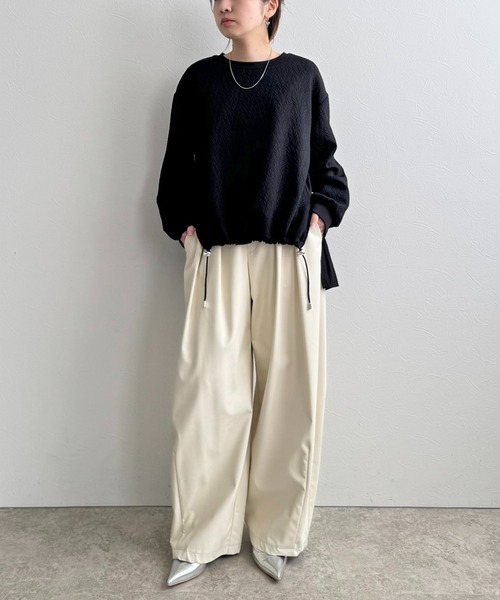 LHELBIE(レルビエ)の「ジャガードドッキングトップス(その他トップス・レディース・オフホワイト/ブラック・M)」の14枚目の写真