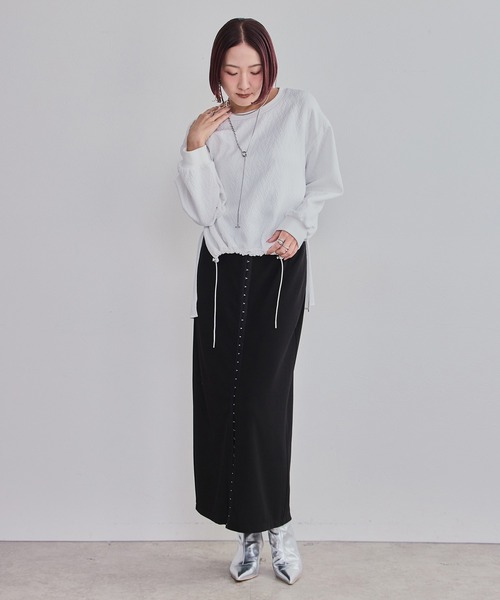 LHELBIE(レルビエ)の「ジャガードドッキングトップス(その他トップス・レディース・オフホワイト/ブラック・M)」の5枚目の写真