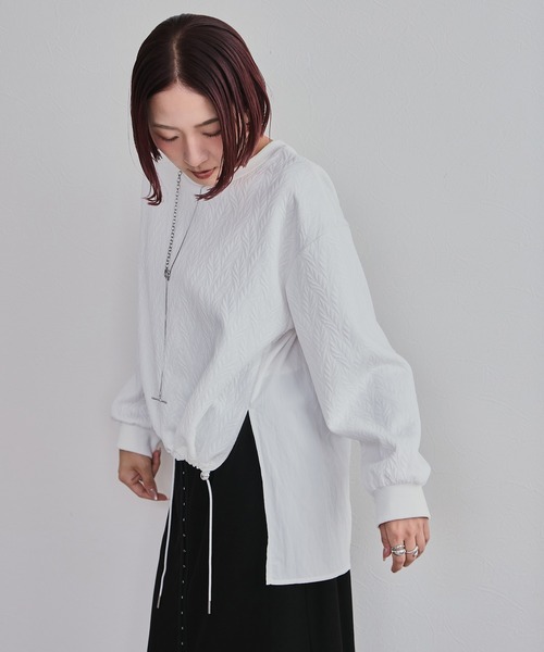 LHELBIE(レルビエ)の「ジャガードドッキングトップス(その他トップス・レディース・オフホワイト/ブラック・M)」の11枚目の写真