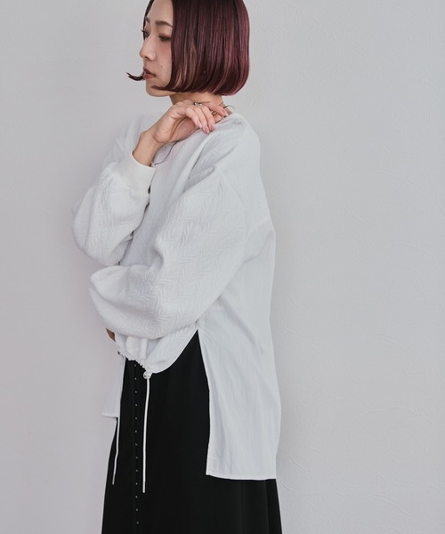 LHELBIE(レルビエ)の「ジャガードドッキングトップス(その他トップス・レディース・オフホワイト/ブラック・M)」の3枚目の写真