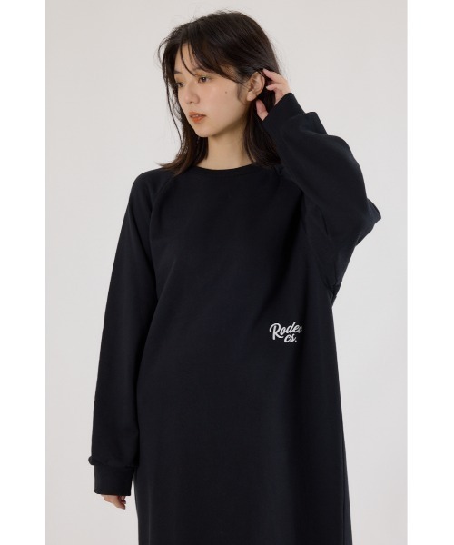 RODEO CROWNS WIDE BOWL(ロデオクラウンズワイドボウル)の「ラグランカラーステッチワンピース(ワンピース・レディース・ブラック/ネイビー/杢グレー/オフホワイト・FREE)」の20枚目の写真