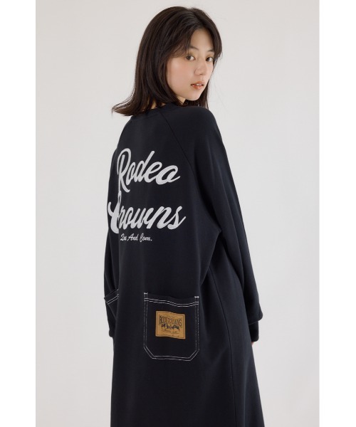 RODEO CROWNS WIDE BOWL(ロデオクラウンズワイドボウル)の「ラグランカラーステッチワンピース(ワンピース・レディース・ブラック/ネイビー/杢グレー/オフホワイト・FREE)」の21枚目の写真