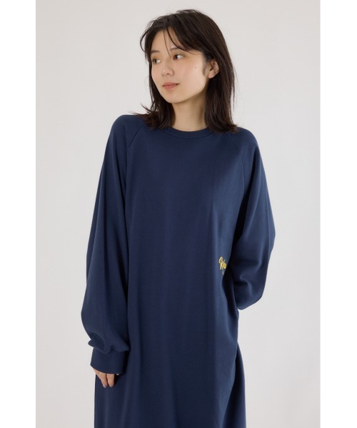 RODEO CROWNS WIDE BOWL(ロデオクラウンズワイドボウル)の「ラグランカラーステッチワンピース(ワンピース・レディース・ブラック/ネイビー/杢グレー/オフホワイト・FREE)」の9枚目の写真