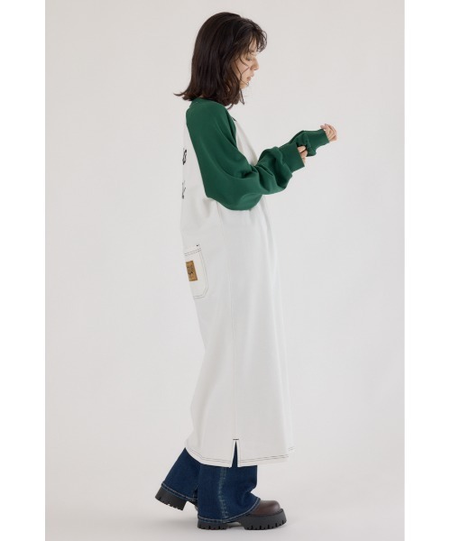 RODEO CROWNS WIDE BOWL(ロデオクラウンズワイドボウル)の「ラグランカラーステッチワンピース(ワンピース・レディース・ブラック/ネイビー/杢グレー/オフホワイト・FREE)」の12枚目の写真