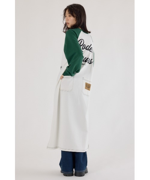 RODEO CROWNS WIDE BOWL(ロデオクラウンズワイドボウル)の「ラグランカラーステッチワンピース(ワンピース・レディース・ブラック/ネイビー/杢グレー/オフホワイト・FREE)」の13枚目の写真