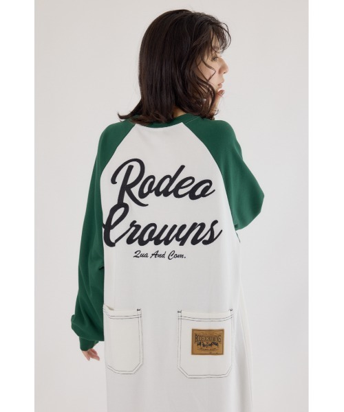 RODEO CROWNS WIDE BOWL(ロデオクラウンズワイドボウル)の「ラグランカラーステッチワンピース(ワンピース・レディース・ブラック/ネイビー/杢グレー/オフホワイト・FREE)」の16枚目の写真