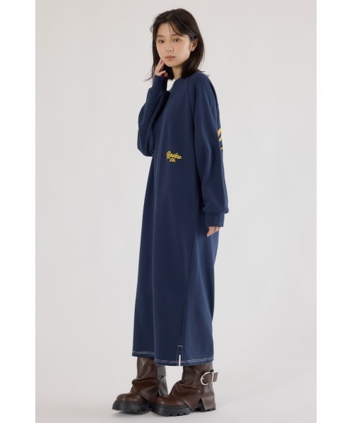 RODEO CROWNS WIDE BOWL(ロデオクラウンズワイドボウル)の「ラグランカラーステッチワンピース(ワンピース・レディース・ブラック/ネイビー/杢グレー/オフホワイト・FREE)」の5枚目の写真