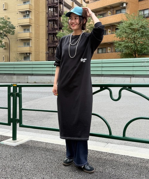 ラグランカラーステッチワンピース（ワンピース）｜RODEO CROWNS WIDE