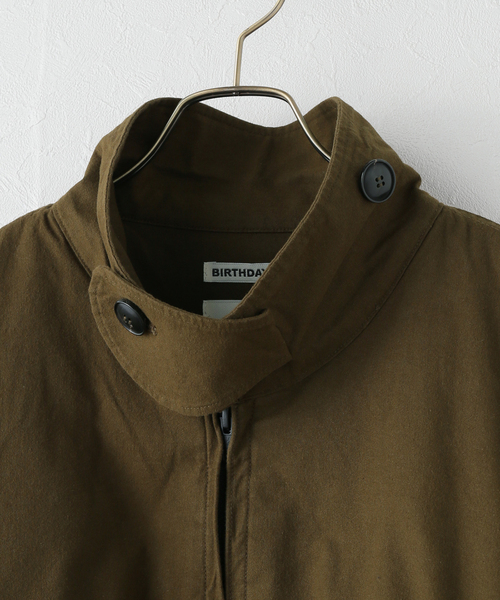Spick & Span（スピックアンドスパン）の「BIRTHDAYSUIT/バースデースーツ コットンフランネルタンカージャケット（ミリタリージャケット・レディース・カーキ・SMALL）」の14枚目の写真