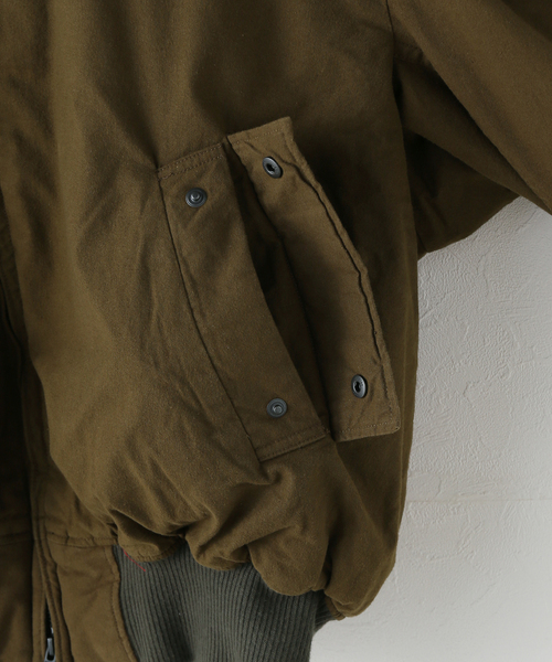 Spick & Span（スピックアンドスパン）の「BIRTHDAYSUIT/バースデースーツ コットンフランネルタンカージャケット（ミリタリージャケット・レディース・カーキ・SMALL）」の12枚目の写真