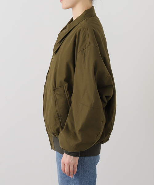 Spick & Span（スピックアンドスパン）の「BIRTHDAYSUIT/バースデースーツ コットンフランネルタンカージャケット（ミリタリージャケット・レディース・カーキ・SMALL）」の4枚目の写真