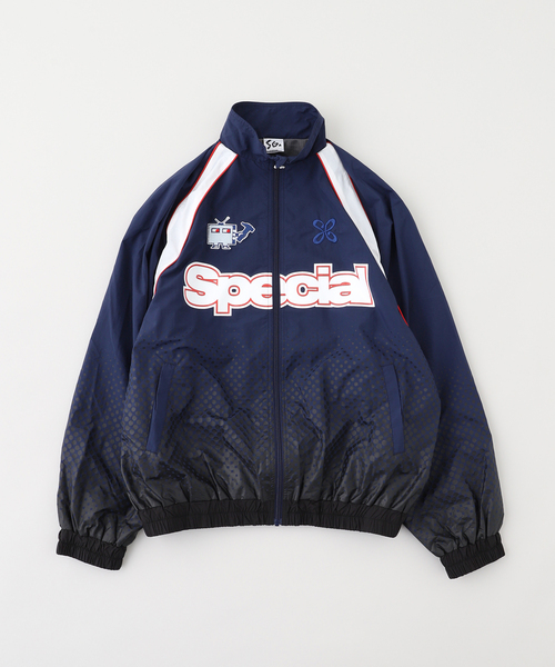 PULP/417EDIFICE(パルプフォーワンセブンエディフィス)の「SPECIAL GUEST / スペシャルゲスト SPECIAL TRACK JACKET(ナイロンジャケット・メンズ・グレー/ネイビー・MEDIUM/LARGE)」の2枚目の写真
