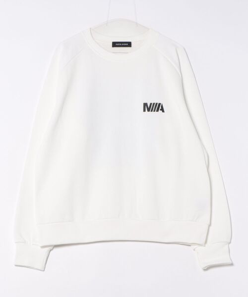 MATIN AVENIR(マタンアヴニール)の「MATIN AVENIR/マタンアヴニール クルー スウェット MAW250090(スウェット・メンズ・ブラック/ホワイト・XL/L/M)」の2枚目の写真