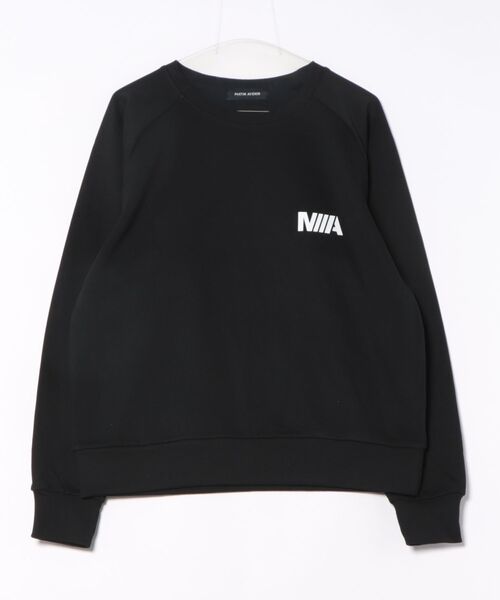MATIN AVENIR(マタンアヴニール)の「MATIN AVENIR/マタンアヴニール クルー スウェット MAW250090(スウェット・メンズ・ブラック/ホワイト・XL/L/M)」の1枚目の写真