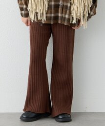 CIAOPANIC TYPY | 【KIDS】【ジュニアサイズあり】【楽ちん・ウォッシャブル】リブニット微フレアパンツ(その他パンツ)