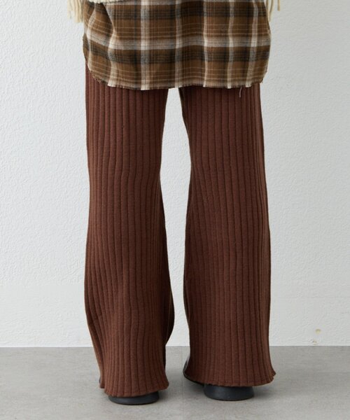 CIAOPANIC TYPY（チャオパニックティピー）の「【KIDS】【ジュニアサイズあり】【楽ちん・ウォッシャブル】リブニット微フレアパンツ（その他パンツ・キッズ・ブラック/ブラウン・X-LARGE/LARGE/MEDIUM/SMALL/XX-LARGE）」の10枚目の写真