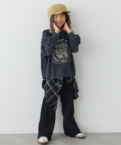 CIAOPANIC TYPY（チャオパニックティピー）の「【KIDS】【ジュニアサイズあり】【楽ちん・ウォッシャブル】リブニット微フレアパンツ（その他パンツ・キッズ・ブラック/ブラウン・X-LARGE/LARGE/MEDIUM/SMALL/XX-LARGE）」の15枚目の写真