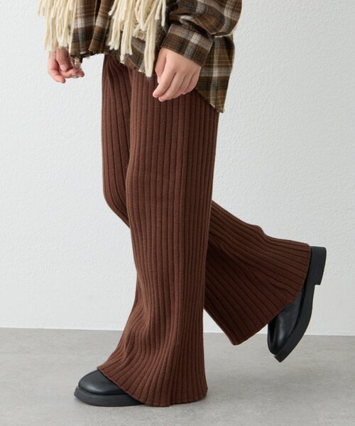 CIAOPANIC TYPY（チャオパニックティピー）の「【KIDS】【ジュニアサイズあり】【楽ちん・ウォッシャブル】リブニット微フレアパンツ（その他パンツ・キッズ・ブラック/ブラウン・X-LARGE/LARGE/MEDIUM/SMALL/XX-LARGE）」の20枚目の写真