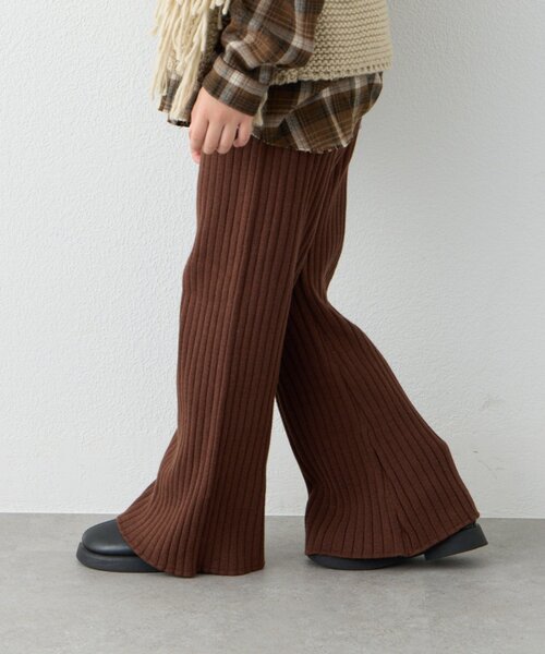 CIAOPANIC TYPY（チャオパニックティピー）の「【KIDS】【ジュニアサイズあり】【楽ちん・ウォッシャブル】リブニット微フレアパンツ（その他パンツ・キッズ・ブラック/ブラウン・X-LARGE/LARGE/MEDIUM/SMALL/XX-LARGE）」の21枚目の写真