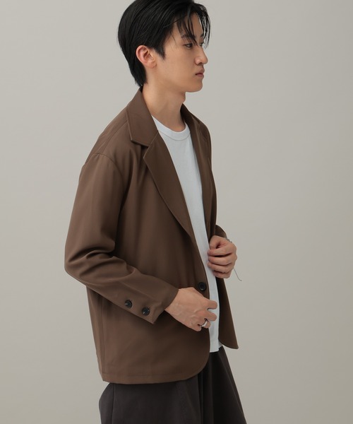 楽一番公式アカウント06 専用　フード付きテーラードジャケット セール】LAND MUSEUM／ワイドドロップジャケット（テーラード