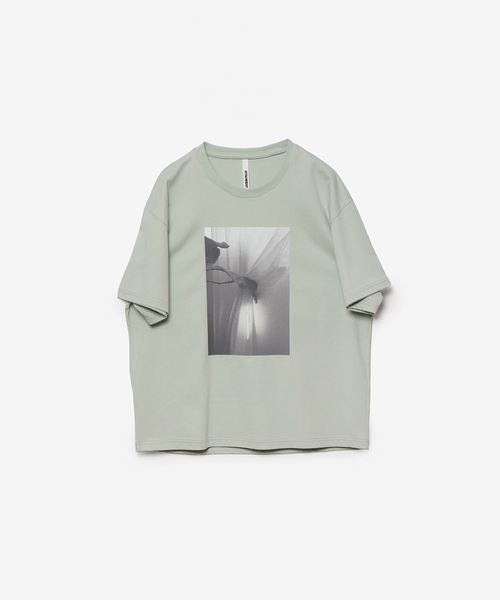 ATTACHMENT（アタッチメント）の「30//2 スビンジャージー プリントTEE / 30//2 SUVIN JERSEY PRINT TEE（Tシャツ/カットソー・メンズ・ホワイト/ライトグリーン/ブラック/グレー・4/1/2/3）」の4枚目の写真