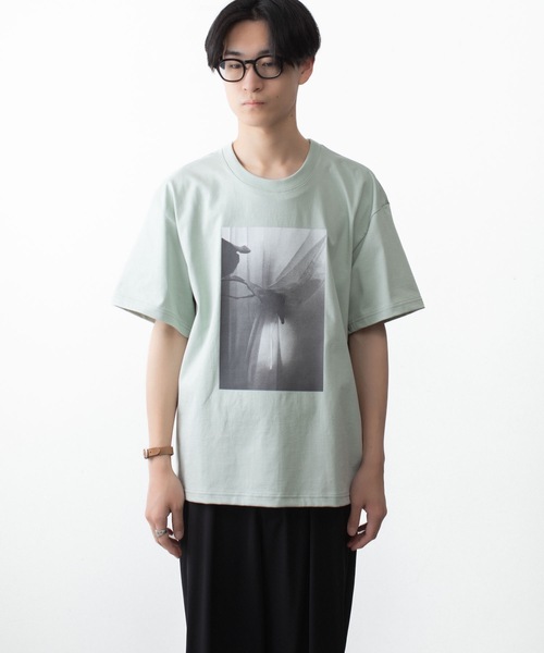 ATTACHMENT（アタッチメント）の「30//2 スビンジャージー プリントTEE / 30//2 SUVIN JERSEY PRINT TEE（Tシャツ/カットソー・メンズ・ホワイト/ライトグリーン/ブラック/グレー・4/1/2/3）」の5枚目の写真