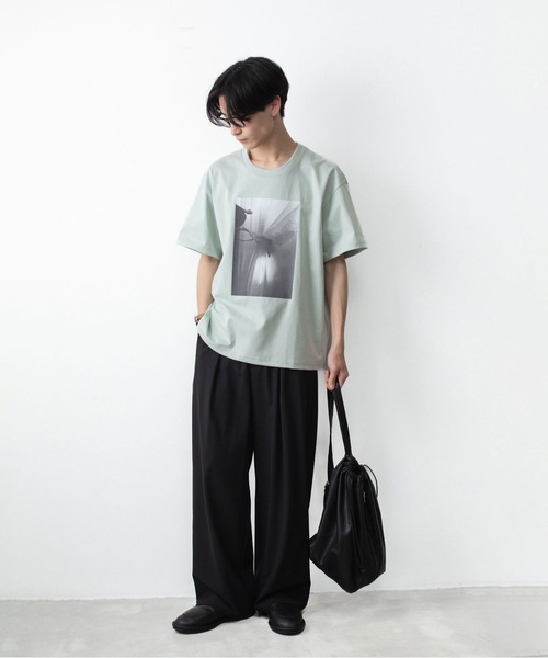 ATTACHMENT（アタッチメント）の「30//2 スビンジャージー プリントTEE / 30//2 SUVIN JERSEY PRINT TEE（Tシャツ/カットソー・メンズ・ホワイト/ライトグリーン/ブラック/グレー・4/1/2/3）」の13枚目の写真