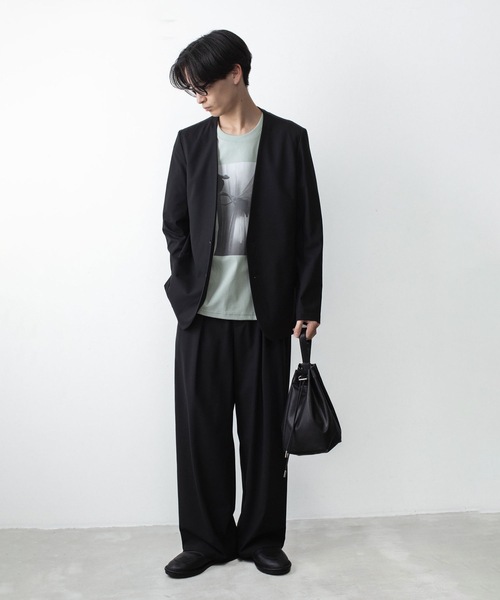 ATTACHMENT（アタッチメント）の「30//2 スビンジャージー プリントTEE / 30//2 SUVIN JERSEY PRINT TEE（Tシャツ/カットソー・メンズ・ホワイト/ライトグリーン/ブラック/グレー・4/1/2/3）」の14枚目の写真