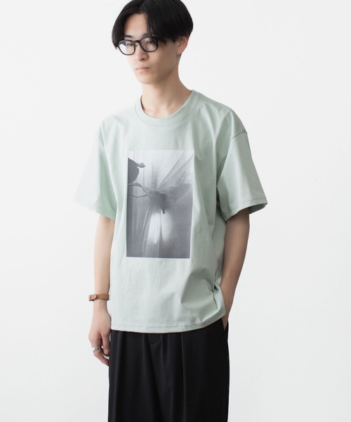 ATTACHMENT（アタッチメント）の「30//2 スビンジャージー プリントTEE / 30//2 SUVIN JERSEY PRINT TEE（Tシャツ/カットソー・メンズ・ホワイト/ライトグリーン/ブラック/グレー・4/1/2/3）」の7枚目の写真