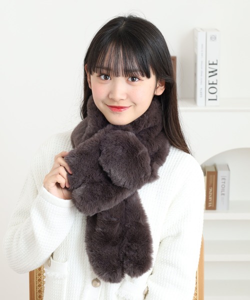 セール】ネコちゃんファーティペット（マフラー）｜FUNALIVE（ファン