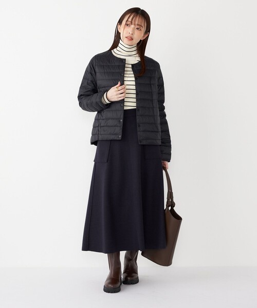 セール】SHIPS Colors:〈洗濯機可能・撥水〉ノーカラー ライト ダウン