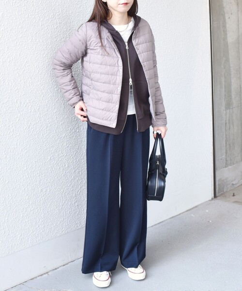 セール】SHIPS Colors:〈洗濯機可能・撥水〉ノーカラー ライト ダウン