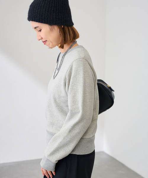 FRAMeWORK（フレームワーク）の「ネップウラケXSsizeTOPS（スウェット・レディース・イエロー/ライトグレー・FREE）」の7枚目の写真