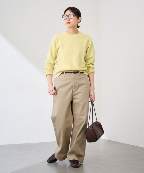 FRAMeWORK（フレームワーク）の「ネップウラケXSsizeTOPS（スウェット・レディース・イエロー/ライトグレー・FREE）」の13枚目の写真