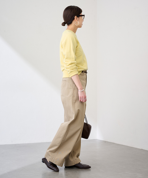 FRAMeWORK（フレームワーク）の「ネップウラケXSsizeTOPS（スウェット・レディース・イエロー/ライトグレー・FREE）」の15枚目の写真