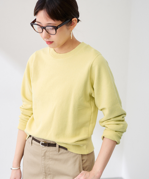 FRAMeWORK（フレームワーク）の「ネップウラケXSsizeTOPS（スウェット・レディース・イエロー/ライトグレー・FREE）」の17枚目の写真