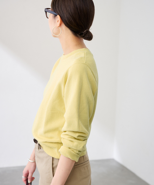 FRAMeWORK（フレームワーク）の「ネップウラケXSsizeTOPS（スウェット・レディース・イエロー/ライトグレー・FREE）」の18枚目の写真