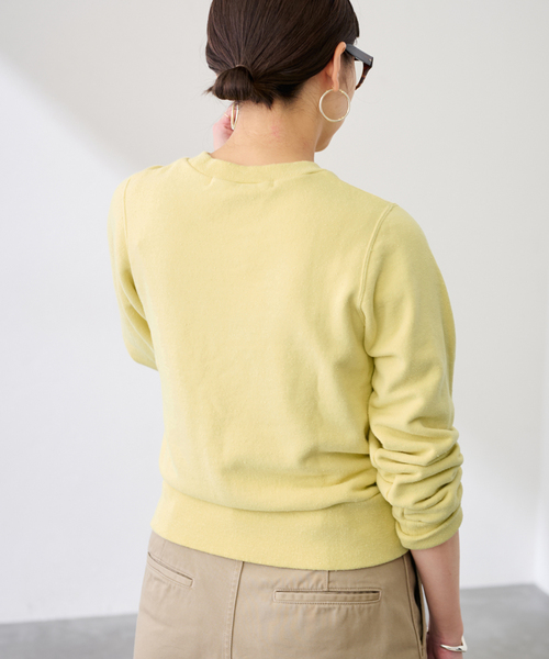 FRAMeWORK（フレームワーク）の「ネップウラケXSsizeTOPS（スウェット・レディース・イエロー/ライトグレー・FREE）」の20枚目の写真